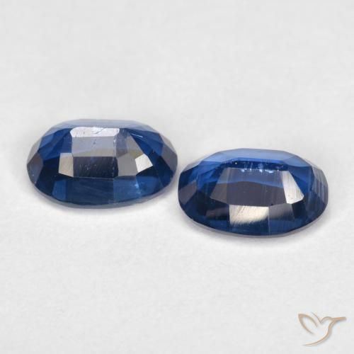 Kyanite Gemstones in 7 x 5 mm (calibrated) Size for Sale, Kyanite Stones in Navy Blue Color