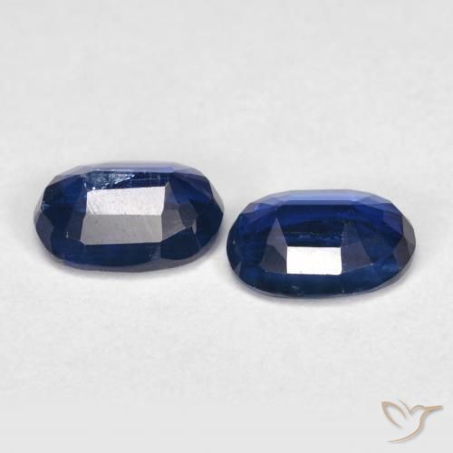 Kyanite Gemstones in 7 x 5 mm (calibrated) Size for Sale, Kyanite Stones in Deep Navy Blue Color