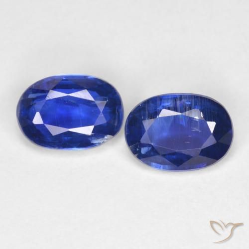 1.86 ctw Blue Kyanite Stones, Natural Kyanite in Oval Facet Shape for Sale