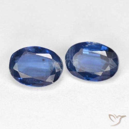 2.10 ctw Blue Kyanite Stones, Natural Kyanite in Oval Facet Shape for Sale