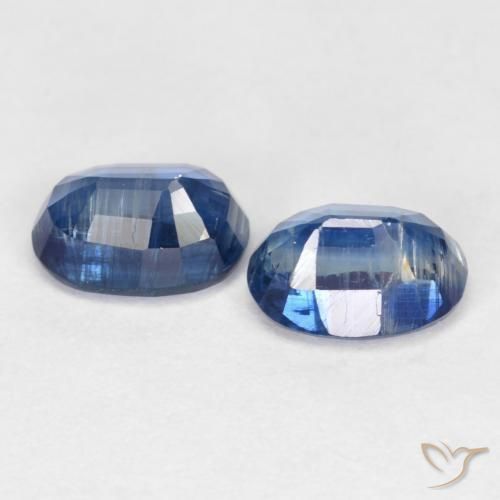 Kyanite Gemstones in 7 x 5 mm (calibrated) Size for Sale, Kyanite Stones in Navy Blue Color