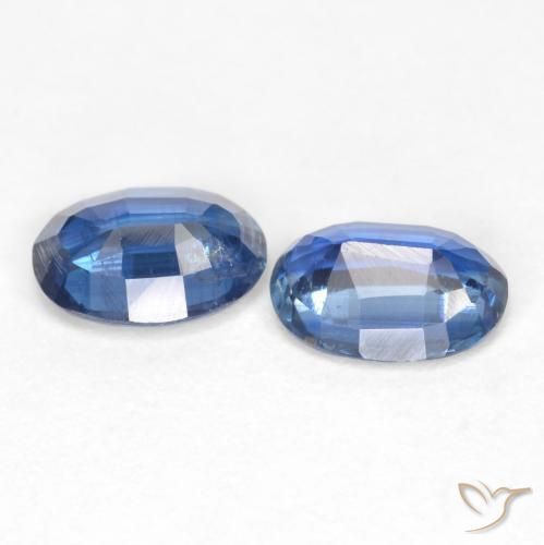 Kyanite Gemstones in 7 x 5 mm (calibrated) Size for Sale, Kyanite Stones in Navy Blue Color