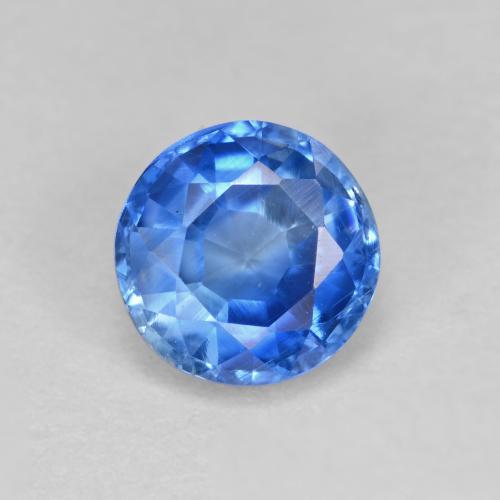 Cianita Azul Faceta Redonda de 1.11 ct de Nepal, dimensión 6,1mm, piedra preciosa natural No tratado, claridad VS, Cianita de 1 pieza en color Azul claro, dureza Mohs de 6 - 7, Photo A