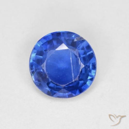 0.84 ct Blue Kyanite Stone, Natural Kyanite in Round Facet Shape for Sale