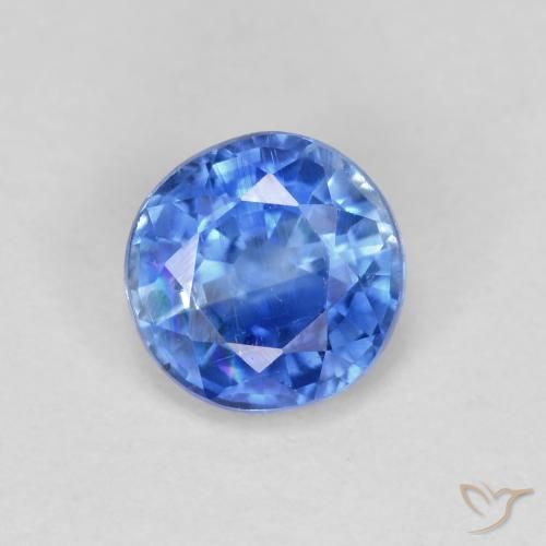 0.95 ct Blue Kyanite, 6 mm Round Cut From Nepal, Photo A