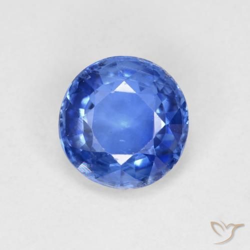 1,03 ct runder blauer Kyanit aus Nepal, Größe 6,2mm, natürlicher Edelstein, VS-SI Reinheit, 1 Stück runder Kyanit, Mohs-Härte von 6 - 7 , Photo A