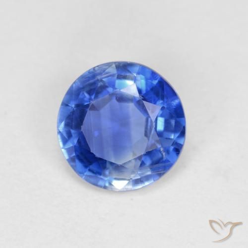 0.92 ct Blue Kyanite Stone, Natural Kyanite in Round Facet Shape for Sale