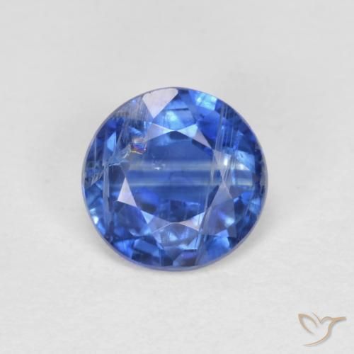 0.97ct Natural Dark Blue Kyanite, Round, VS-SI, Photo A
