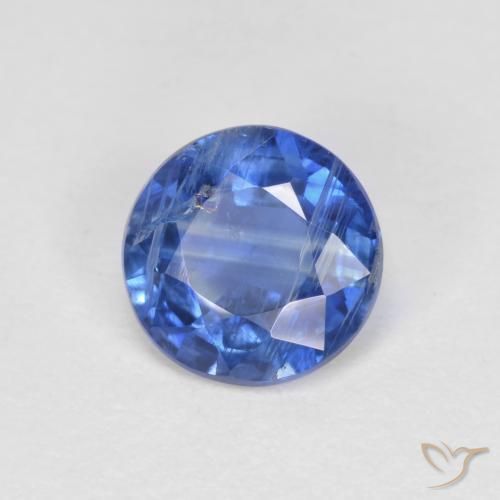 0.97 ct Blue Kyanite Stone, Natural Kyanite in Round Facet Shape for Sale