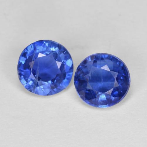 1.19 ctw Blue Kyanite Stones, Natural Kyanite in Round Facet Shape for Sale