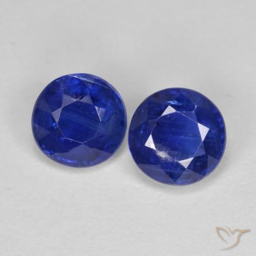 1.35ctw Natural Dark Blue Kyanite, Round, VS-SI