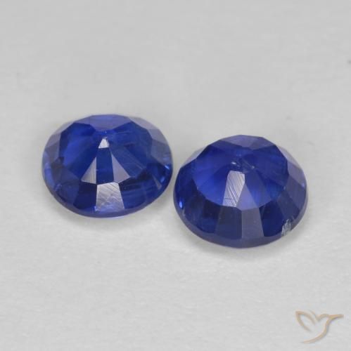 Kyanite Gemstones in 5.2 mm Size for Sale, Kyanite Stones in Dark Blue Color