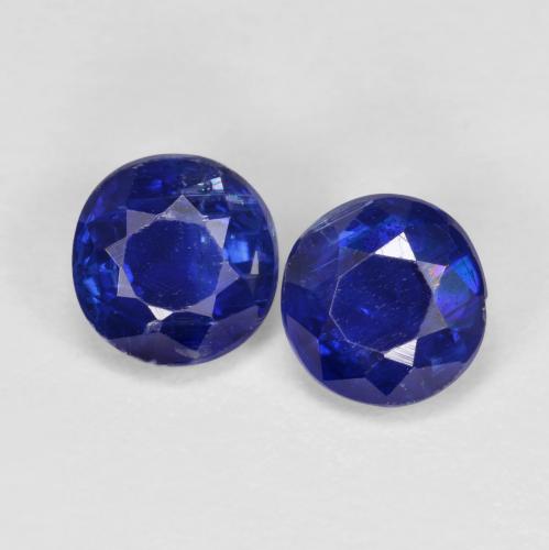 1.43 ctw Blue Kyanite Gemstones, Kyanite Gems in Round Facet Shape for Sale.