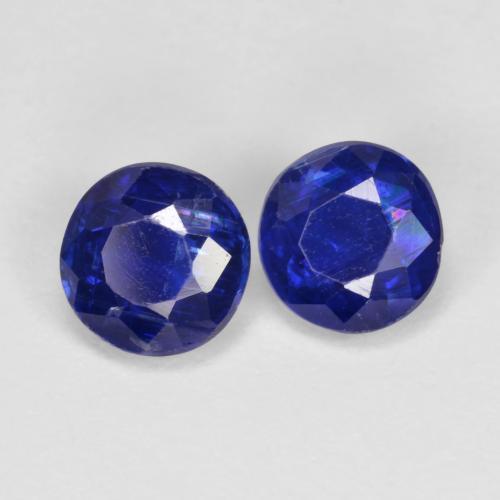1.43 ctw Blue Kyanite Stones, Natural Kyanite in Round Facet Shape for Sale