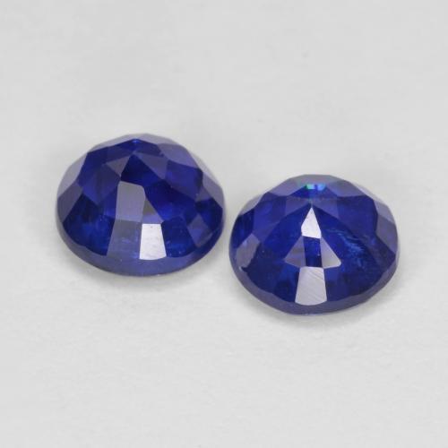 Kyanite Gemstones in 5.2 mm Size for Sale, Kyanite Stones in Navy Blue Color