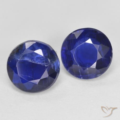 2.10 ctw Blue Kyanite Stones, Natural Kyanite in Round Facet Shape for Sale