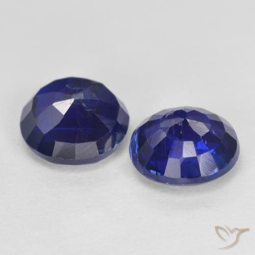 Kyanite Gemstones in 6.5 mm (calibrated) Size for Sale, Kyanite Stones in Intense Navy Blue Color