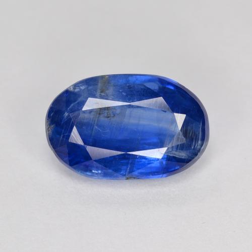 3.79 ct Blue Kyanite Gemstone, Kyanite Gem in Oval Facet Shape for Sale.