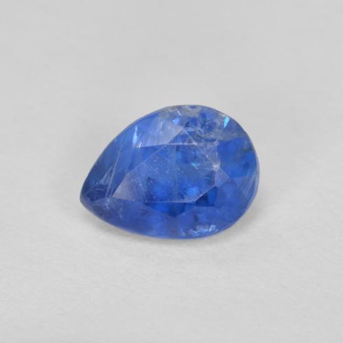 来自尼泊尔 0,96 克拉梨形蓝色蓝晶石,尺寸 6,8 x 5,1 mm 毫米,天然宝石,si 净度,1 颗深蓝色蓝晶石,莫氏硬度为 6 - 7, Photo A