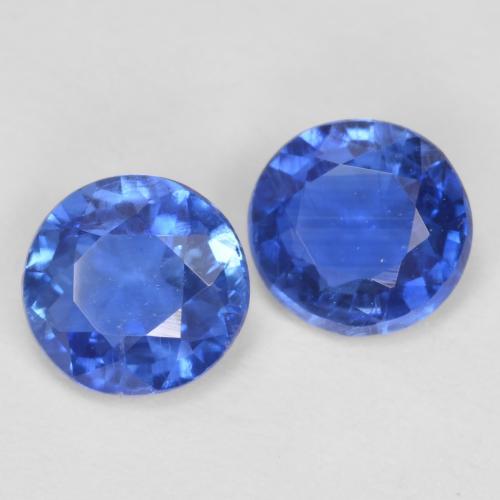 Navy Blue Kyanite Gem - 0.5ct Round Facet (ID: 615517)