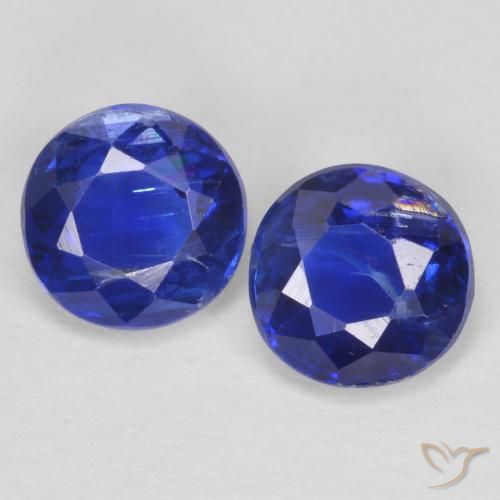 1.3 ct Blue Kyanite, 5.1 mm Round Cut From Nepal, Photo A