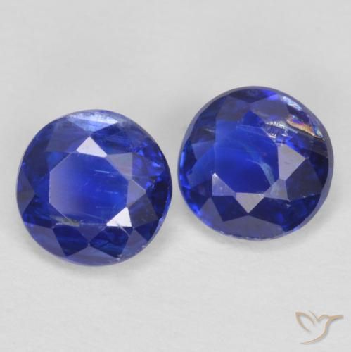 1.30 ctw Blue Kyanite Stones, Natural Kyanite in Round Facet Shape for Sale