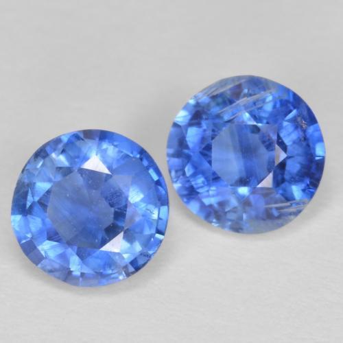 1.24 ctw Blue Kyanite Stones, Natural Kyanite in Round Facet Shape for Sale