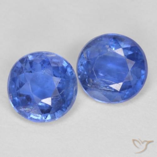 1.04 ctw Blue Kyanite Stones, Natural Kyanite in Round Facet Shape for Sale