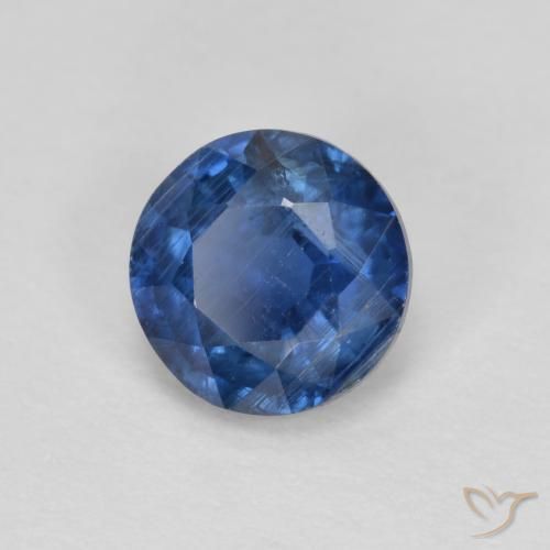 1.02 ct Blue Kyanite Stone, Natural Kyanite in Round Facet Shape for Sale