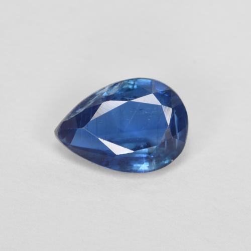 7,4 x 5,3mm Cianite blu taglio pera dal Nepal, peso di 0,94 ct, pietra preziosa naturale non trattati in purezza SI, 1 pezzo Cianite Sfaccettatura a pera - Colore: Blu navy, durezza Mohs di 6 - 7 , Photo A