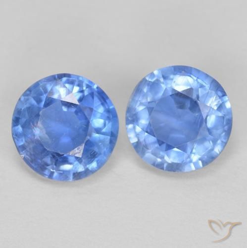 1.24 ctw Blue Kyanite Stones, Natural Kyanite in Round Facet Shape for Sale