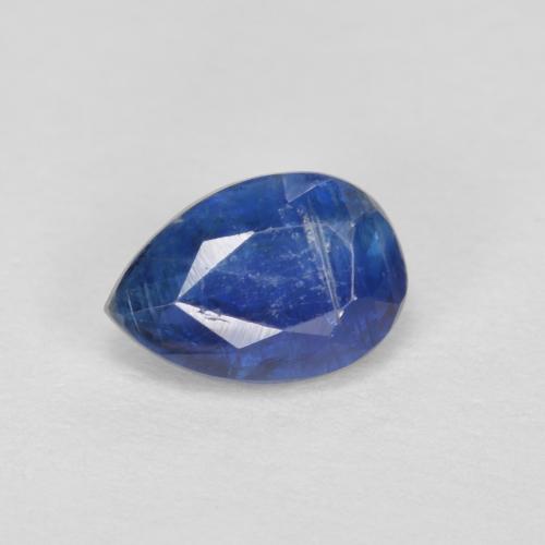 Disthène Bleu Poire 7 x 4,8mm du Népal, poids de 0,98 ct, pierre gemme naturelle Non traité de pureté si, 1 pièce Disthène pear facet, couleur : Bleu foncé, dureté de Mohs de 6 à 7, Photo A