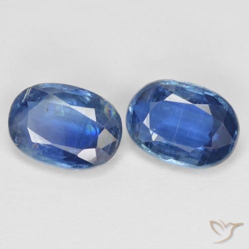 2.06 ctw Blue Kyanite Stones, Natural Kyanite in Oval Facet Shape for Sale