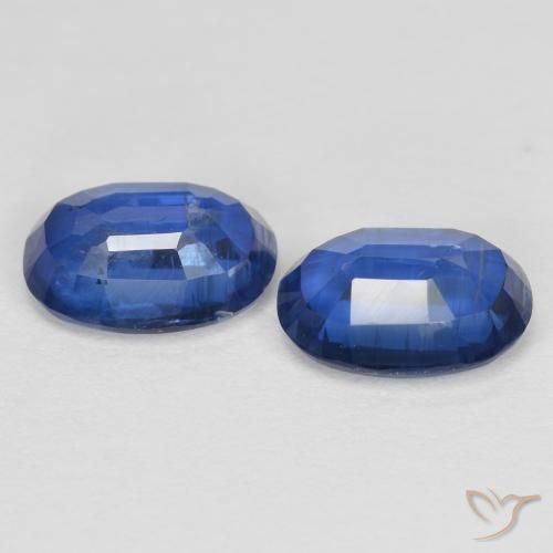 Kyanite Gemstones in 7 x 5 mm (calibrated) Size for Sale, Kyanite Stones in Navy Blue Color