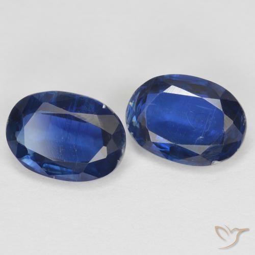 2.02 ctw Blue Kyanite Stones, Natural Kyanite in Oval Facet Shape for Sale