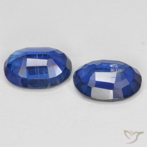 Kyanite Gemstones in 7 x 5 mm (calibrated) Size for Sale, Kyanite Stones in Navy Blue Color