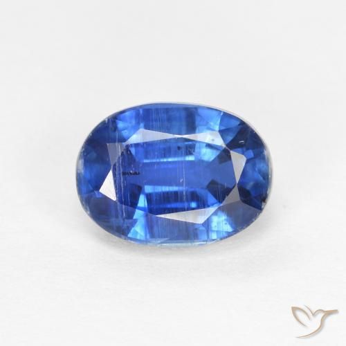 Cianite Ovale sfaccettato da 1,31 ct dal Nepal, dimensione 7,1 x 5,2mm, purezza SI, pietra preziosa naturale non trattati, Cianite 1pc in colore Blu scuro, durezza Mohs di 6 - 7, Photo A
