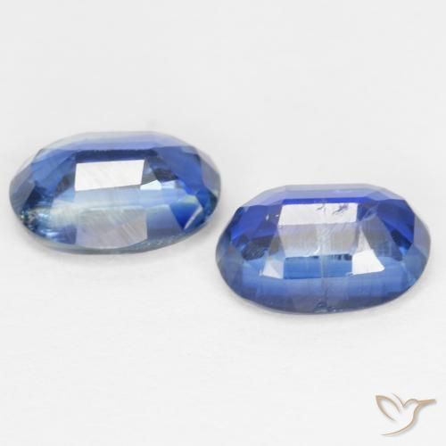 Kyanite Gemstones in 7 x 5 mm (calibrated) Size for Sale, Kyanite Stones in Egyptian Blue Color