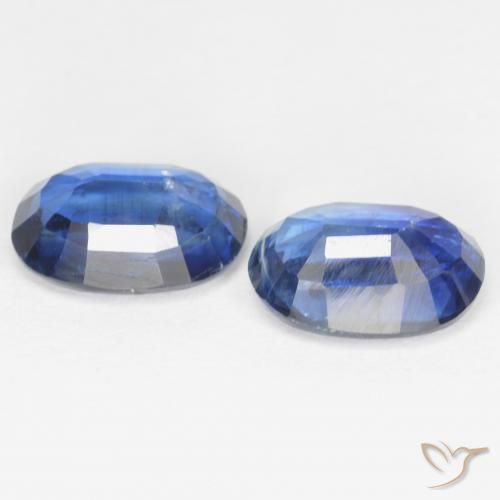 Kyanite Gemstones in 7.1 x 5.2 mm Size for Sale, Kyanite Stones in Dark Blue Color