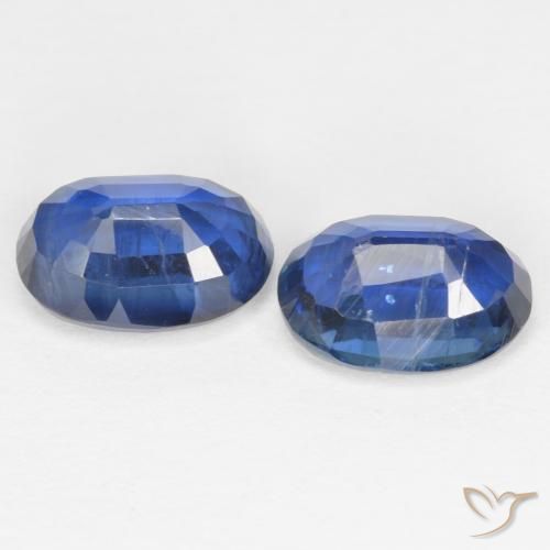 Kyanite Gemstones in 7 x 5 mm (calibrated) Size for Sale, Kyanite Stones in Navy Blue Color