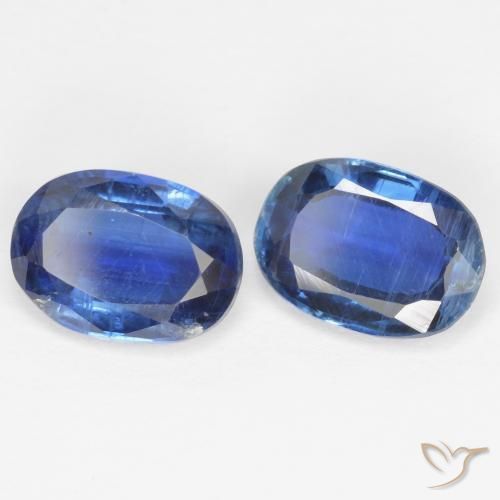 1.89 ctw Blue Kyanite Stones, Natural Kyanite in Oval Facet Shape for Sale