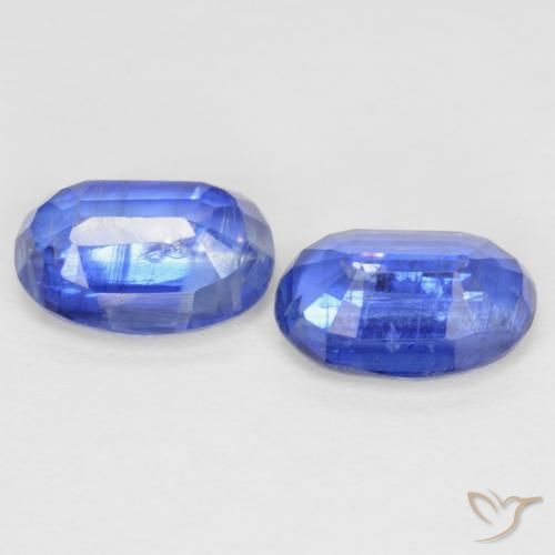 Kyanite Gemstones in 7 x 5 mm (calibrated) Size for Sale, Kyanite Stones in Light Navy Blue Color