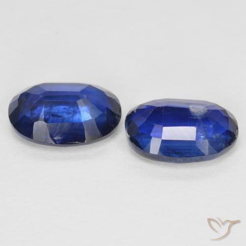 Kyanite Gemstones in 7 x 5 mm (calibrated) Size for Sale, Kyanite Stones in Navy Blue Color