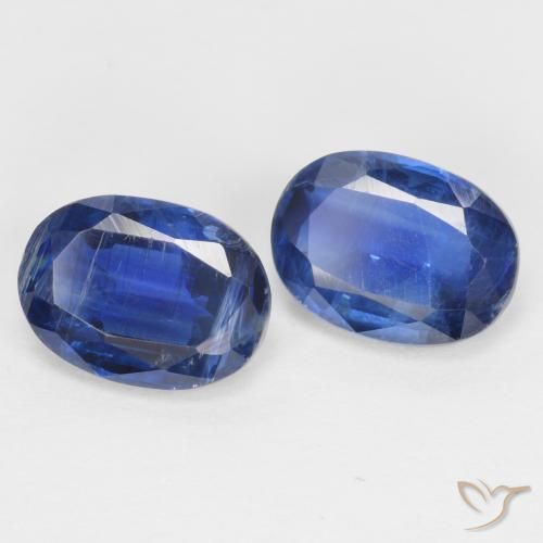 2.11 ctw Blue Kyanite Stones, Natural Kyanite in Oval Facet Shape for Sale