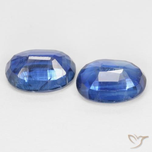 Kyanite Gemstones in 7 x 5 mm (calibrated) Size for Sale, Kyanite Stones in Dark Blue Color