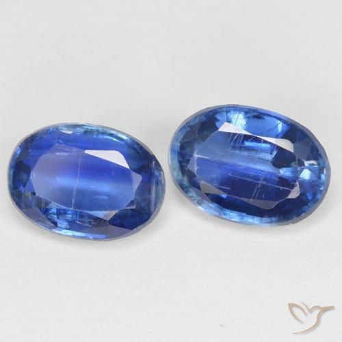 2.01 ctw Blue Kyanite Stones, Natural Kyanite in Oval Facet Shape for Sale