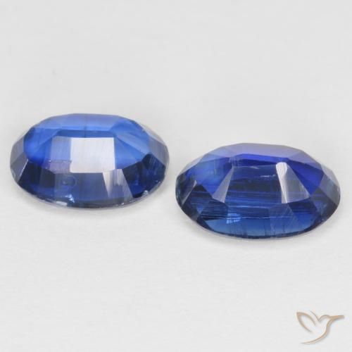 Kyanite Gemstones in 7 x 5 mm (calibrated) Size for Sale, Kyanite Stones in Navy Blue Color