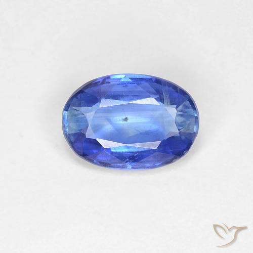 0.89 ct Blue Kyanite, 7 x 5 mm Oval Cut From Nepal, Photo A