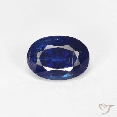 Cianite Ovale sfaccettato da 0,97 ct dal Nepal, dimensione 6,9 x 4,9mm, purezza VS, pietra preziosa naturale non trattati, Cianite 1pc in colore Blu navy, durezza Mohs di 6 - 7, Photo A