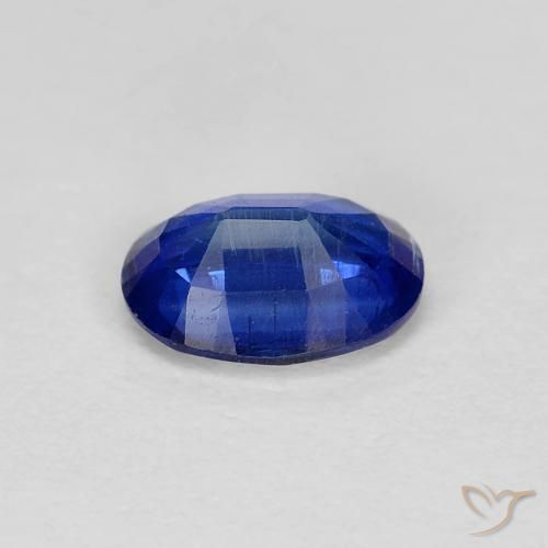 Kyanite Gemstone in 7.1 x 5.3 mm Size for Sale, Kyanite Stone in Navy Blue Color